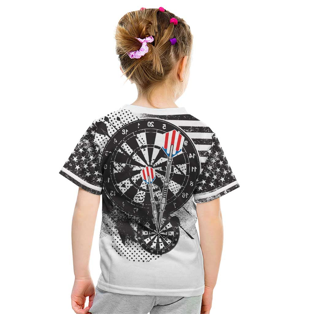 USA Darts Kid T Shirt American Bald Eagle with Grunge Style - Wonder Print Shop