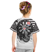 USA Darts Kid T Shirt American Bald Eagle with Grunge Style - Wonder Print Shop