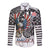 USA Darts Long Sleeve Button Shirt American Bald Eagle with Grunge Style - Wonder Print Shop