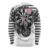 USA Darts Long Sleeve Shirt American Bald Eagle with Grunge Style - Wonder Print Shop