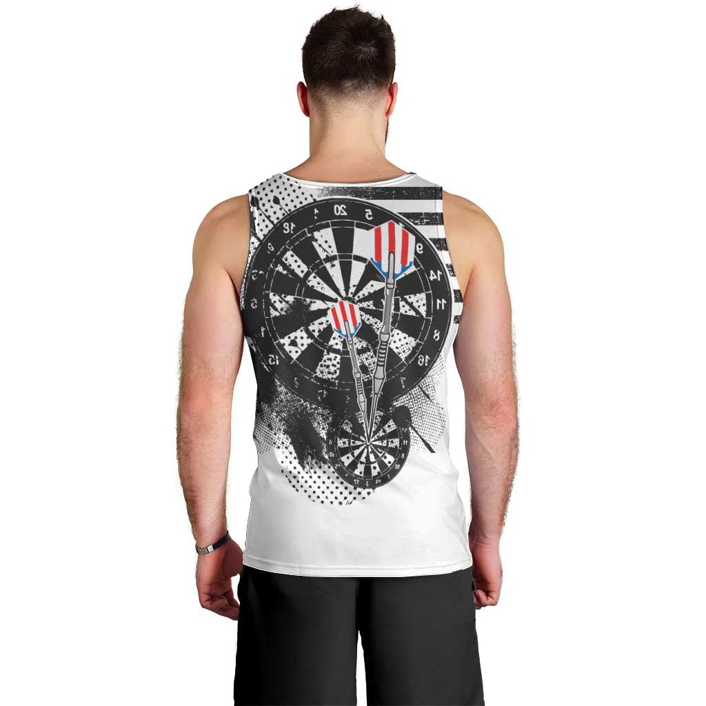 USA Darts Men Tank Top American Bald Eagle with Grunge Style - Wonder Print Shop