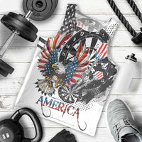 USA Darts Men Tank Top American Bald Eagle with Grunge Style - Wonder Print Shop