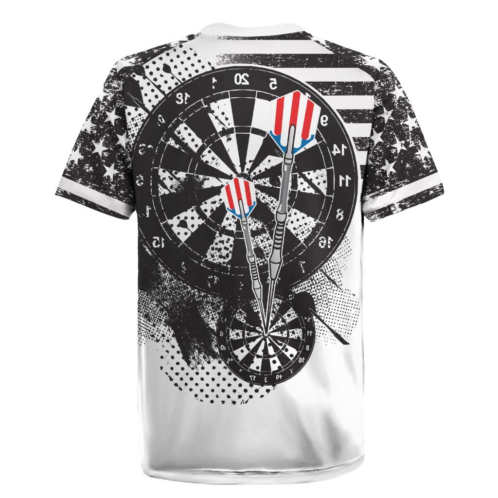USA Darts Rugby Jersey American Bald Eagle with Grunge Style - Wonder Print Shop