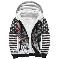 USA Darts Sherpa Hoodie American Bald Eagle with Grunge Style - Wonder Print Shop