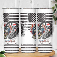 USA Darts Skinny Tumbler American Bald Eagle with Grunge Style - Wonder Print Shop
