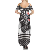 USA Darts Summer Maxi Dress American Bald Eagle with Grunge Style - Wonder Print Shop