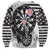 USA Darts Sweatshirt American Bald Eagle with Grunge Style - Wonder Print Shop