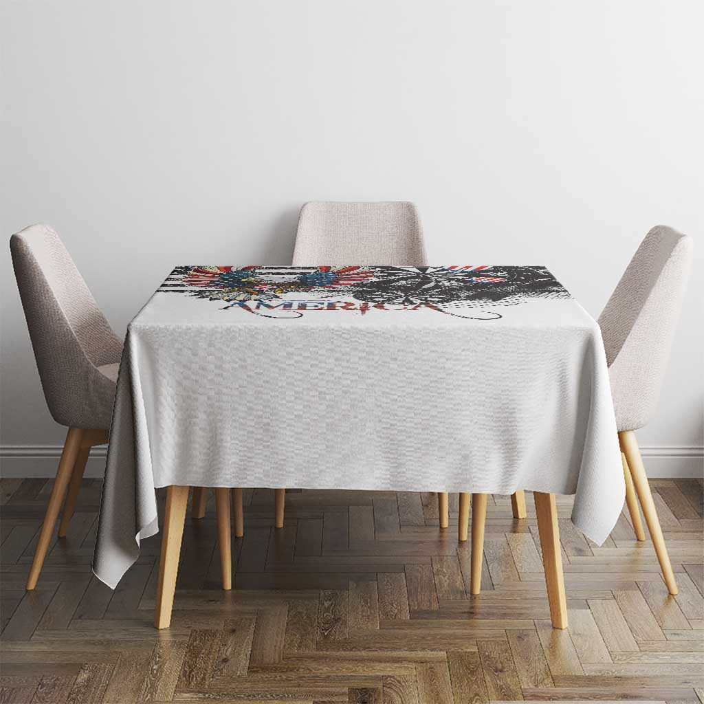 USA Darts Tablecloth American Bald Eagle with Grunge Style - Wonder Print Shop