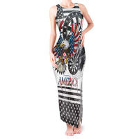 USA Darts Tank Maxi Dress American Bald Eagle with Grunge Style - Wonder Print Shop