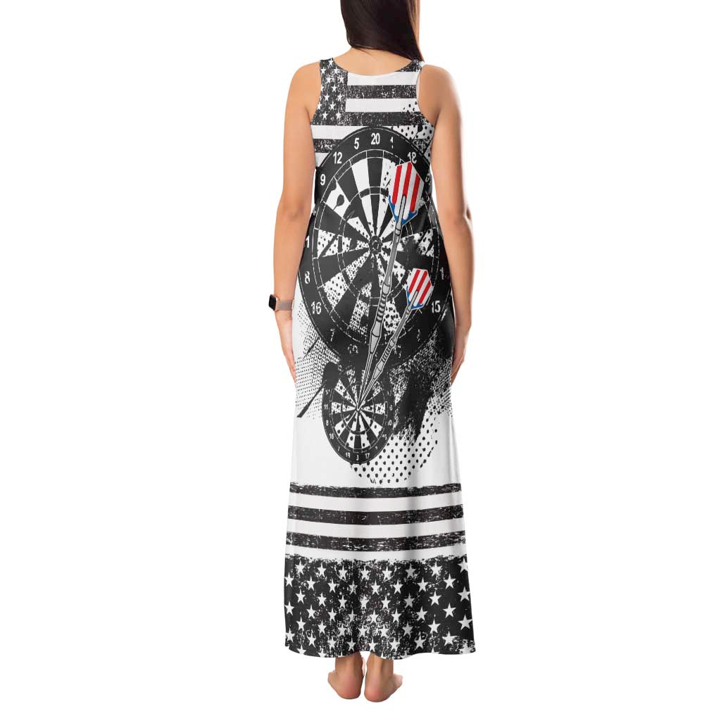 USA Darts Tank Maxi Dress American Bald Eagle with Grunge Style - Wonder Print Shop