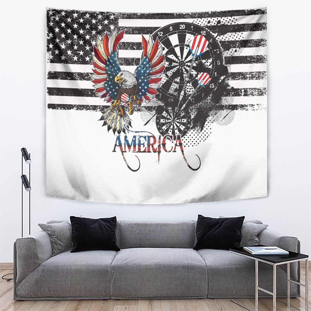 USA Darts Tapestry American Bald Eagle with Grunge Style - Wonder Print Shop