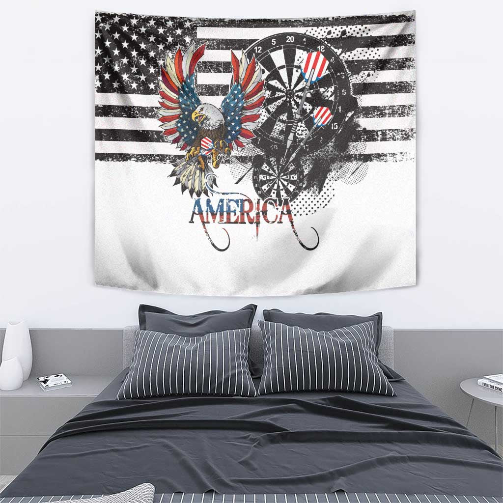 USA Darts Tapestry American Bald Eagle with Grunge Style - Wonder Print Shop