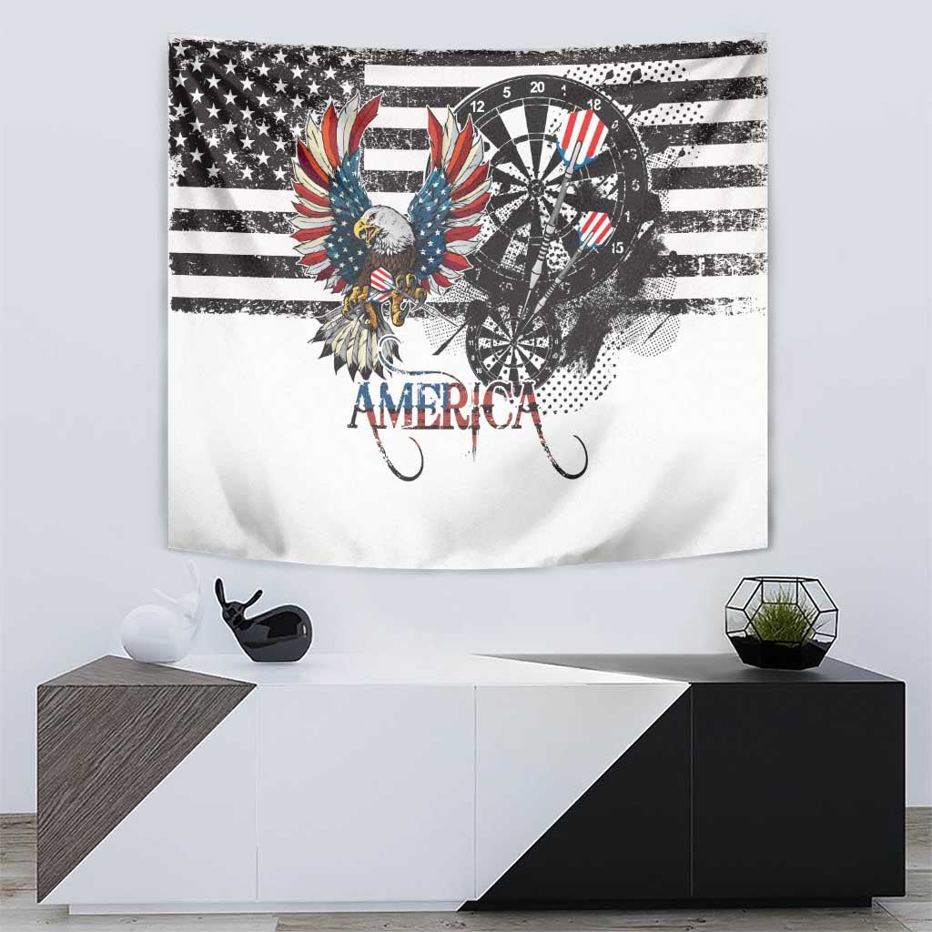 USA Darts Tapestry American Bald Eagle with Grunge Style - Wonder Print Shop