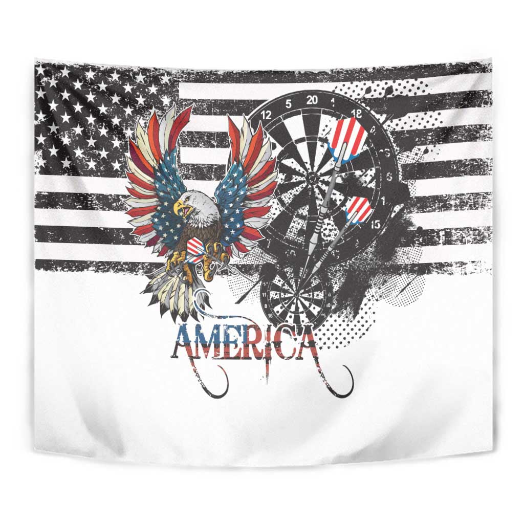 USA Darts Tapestry American Bald Eagle with Grunge Style - Wonder Print Shop