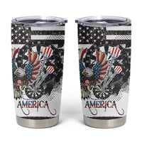 USA Darts Tumbler Cup American Bald Eagle with Grunge Style - Wonder Print Shop