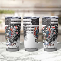 USA Darts Tumbler Cup American Bald Eagle with Grunge Style - Wonder Print Shop
