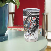 USA Darts Tumbler Cup American Bald Eagle with Grunge Style - Wonder Print Shop