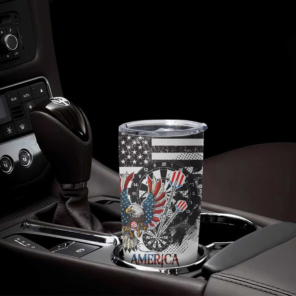 USA Darts Tumbler Cup American Bald Eagle with Grunge Style - Wonder Print Shop