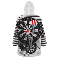 USA Darts Wearable Blanket Hoodie American Bald Eagle with Grunge Style - Wonder Print Shop