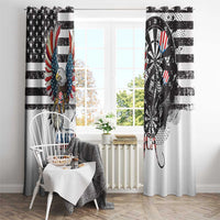 USA Darts Window Curtain American Bald Eagle with Grunge Style - Wonder Print Shop