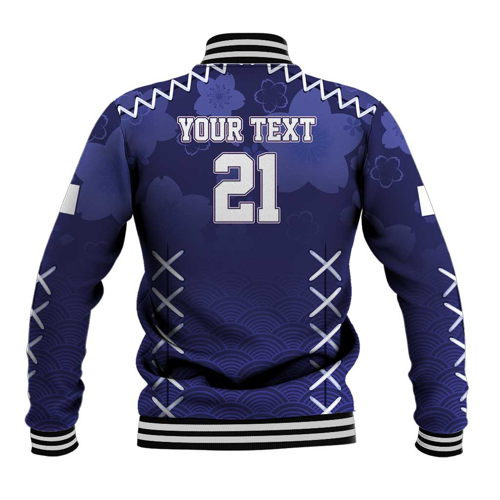 Custom Japan Rugby Pacific Baseball Jacket Sakuras Rising Sun with Polynesian Pattern LT9 - Wonder Print Shop