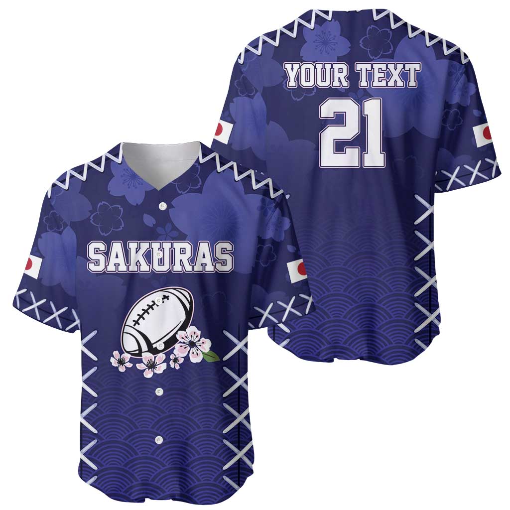 Custom Japan Rugby Pacific Baseball Jersey Sakuras Rising Sun with Polynesian Pattern LT9 - Wonder Print Shop