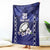 Custom Japan Rugby Pacific Blanket Sakuras Rising Sun wiht Polynesian Pattern