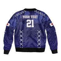 Custom Japan Rugby Pacific Bomber Jacket Sakuras Rising Sun with Polynesian Pattern LT9 - Wonder Print Shop