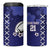 Custom Japan Rugby Pacific 4 in 1 Can Cooler Tumbler Sakuras Rising Sun wiht Polynesian Pattern LT9 - Wonder Print Shop