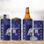 Custom Japan Rugby Pacific 4 in 1 Can Cooler Tumbler Sakuras Rising Sun wiht Polynesian Pattern LT9 - Wonder Print Shop
