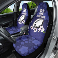 Custom Japan Rugby Pacific Car Seat Cover Sakuras Rising Sun with Polynesian Pattern LT9 - Wonder Print Shop