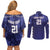 Custom Japan Rugby Pacific Couples Matching Off Shoulder Short Dress and Long Sleeve Button Shirt Sakuras Rising Sun with Polynesian Pattern LT9 - Wonder Print Shop