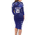 Custom Japan Rugby Pacific Family Matching Long Sleeve Bodycon Dress and Hawaiian Shirt Sakuras Rising Sun with Polynesian Pattern LT9 - Wonder Print Shop
