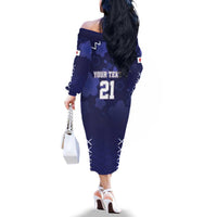 Custom Japan Rugby Pacific Family Matching Off The Shoulder Long Sleeve Dress and Hawaiian Shirt Sakuras Rising Sun with Polynesian Pattern - Wonder Print Shop