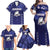 Custom Japan Rugby Pacific Family Matching Off Shoulder Maxi Dress and Hawaiian Shirt Sakuras Rising Sun with Polynesian Pattern LT9 - Wonder Print Shop