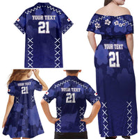 Custom Japan Rugby Pacific Family Matching Off Shoulder Maxi Dress and Hawaiian Shirt Sakuras Rising Sun with Polynesian Pattern LT9 - Wonder Print Shop