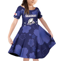 Custom Japan Rugby Pacific Family Matching Off Shoulder Short Dress and Hawaiian Shirt Sakuras Rising Sun with Polynesian Pattern LT9 - Wonder Print Shop