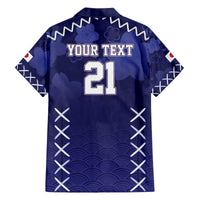 Custom Japan Rugby Pacific Family Matching Off Shoulder Short Dress and Hawaiian Shirt Sakuras Rising Sun with Polynesian Pattern LT9 - Wonder Print Shop