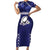 Custom Japan Rugby Pacific Family Matching Short Sleeve Bodycon Dress and Hawaiian Shirt Sakuras Rising Sun with Polynesian Pattern - Wonder Print Shop