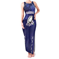 Custom Japan Rugby Pacific Family Matching Tank Maxi Dress and Hawaiian Shirt Sakuras Rising Sun with Polynesian Pattern - Wonder Print Shop