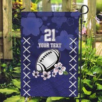 Custom Japan Rugby Pacific Garden Flag Sakuras Rising Sun with Polynesian Pattern - Wonder Print Shop