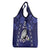 Custom Japan Rugby Pacific Grocery Bag Sakuras Rising Sun with Polynesian Pattern