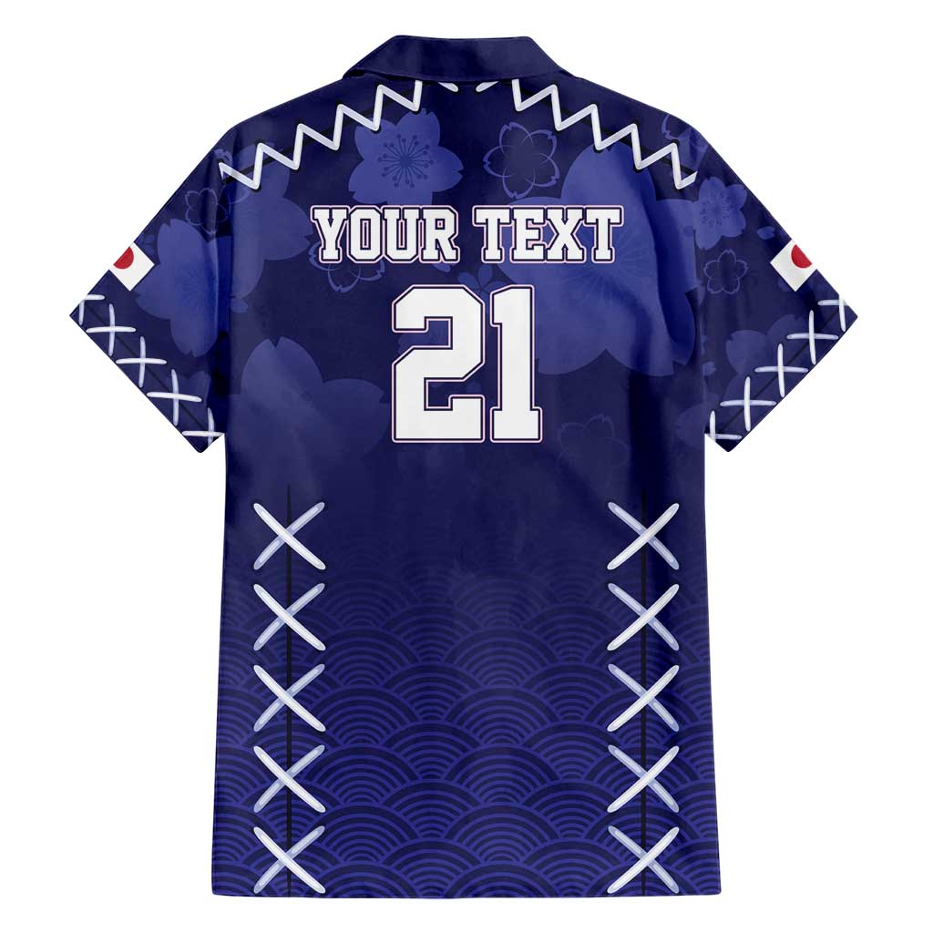 Custom Japan Rugby Pacific Hawaiian Shirt Sakuras Rising Sun with Polynesian Pattern - Wonder Print Shop