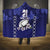 Custom Japan Rugby Pacific Hooded Blanket Sakuras Rising Sun wiht Polynesian Pattern