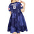 Custom Japan Rugby Pacific Kid Short Sleeve Dress Sakuras Rising Sun with Polynesian Pattern - Wonder Print Shop
