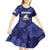 Custom Japan Rugby Pacific Kid Short Sleeve Dress Sakuras Rising Sun with Polynesian Pattern - Wonder Print Shop