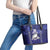Custom Japan Rugby Pacific Leather Tote Bag Sakuras Rising Sun with Polynesian Pattern - Wonder Print Shop