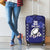Custom Japan Rugby Pacific Luggage Cover Sakuras Rising Sun with Polynesian Pattern - Wonder Print Shop