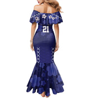Custom Japan Rugby Pacific Mermaid Dress Sakuras Rising Sun with Polynesian Pattern - Wonder Print Shop