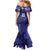 Custom Japan Rugby Pacific Mermaid Dress Sakuras Rising Sun with Polynesian Pattern - Wonder Print Shop